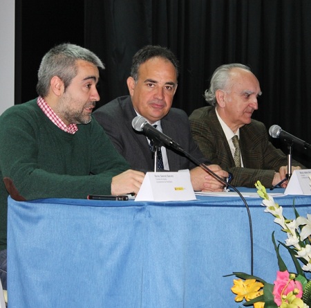 Manuel Romero junto a Agustín Pastor, jefe de la OPH y a Rafael Sánchez, concejal de Urbanismo y Obras de Puertollano.
