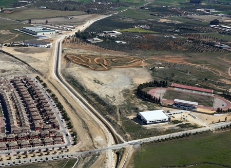 Vista aérea de la zona de obras