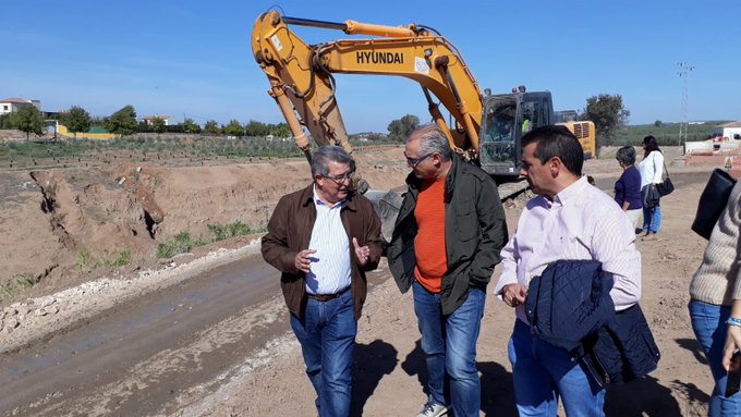 Visita a las actuaciones frente a avenidas e inundaciones en Casariche (Sevilla)