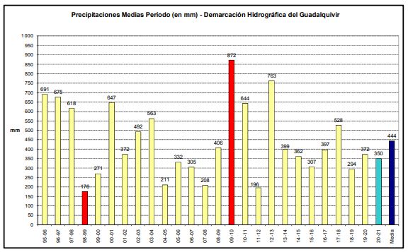 Precipitación media año hidrológico