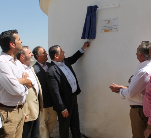 El delegado del Gobierno y el presidente de la CHG durante la inauguración