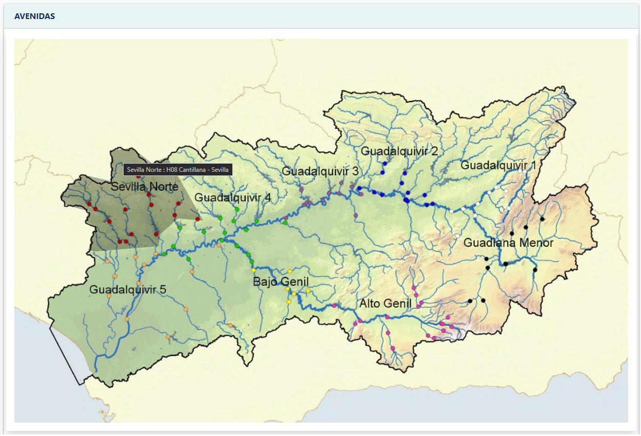 Mapa de Avenidas